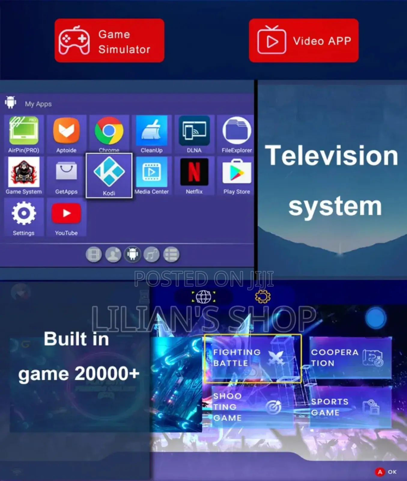 2in1 X5 Android Tv Box and Game Console