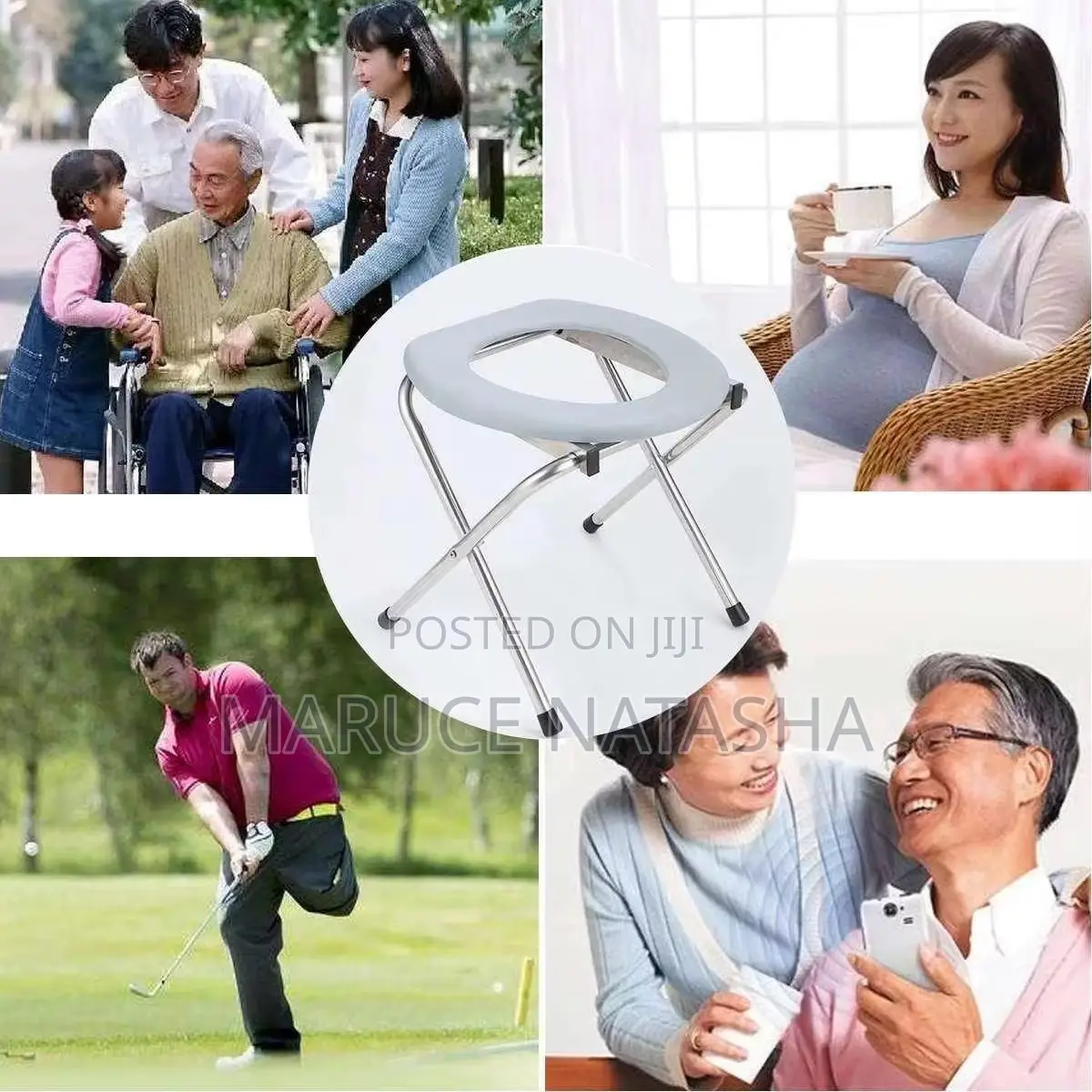 Portable Folding Toilet Chair for the Elderly