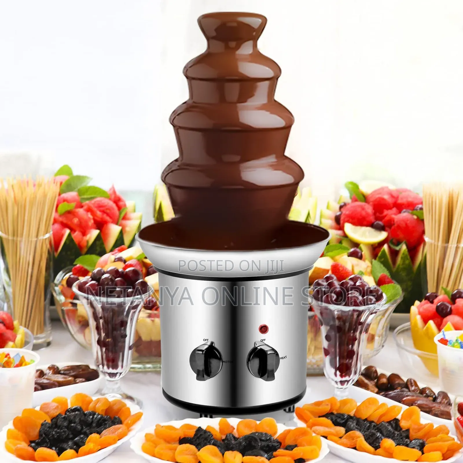 3 Tier Stainless Steel Chocolate Fountain