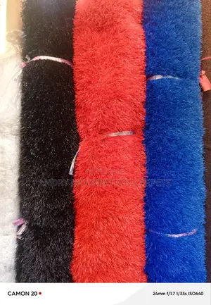 Luxury Red and Blue Grass Carpet