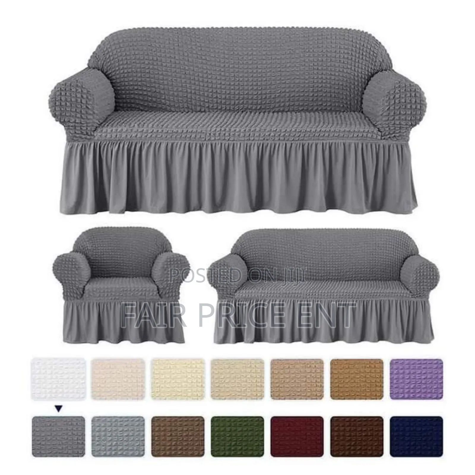 Original Cloth Sofa Covers 3+2+1. ( Gray)