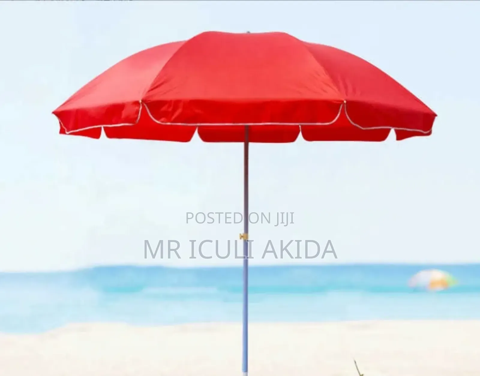 2mtrs Business Garden Sunscreen Red Umbrella