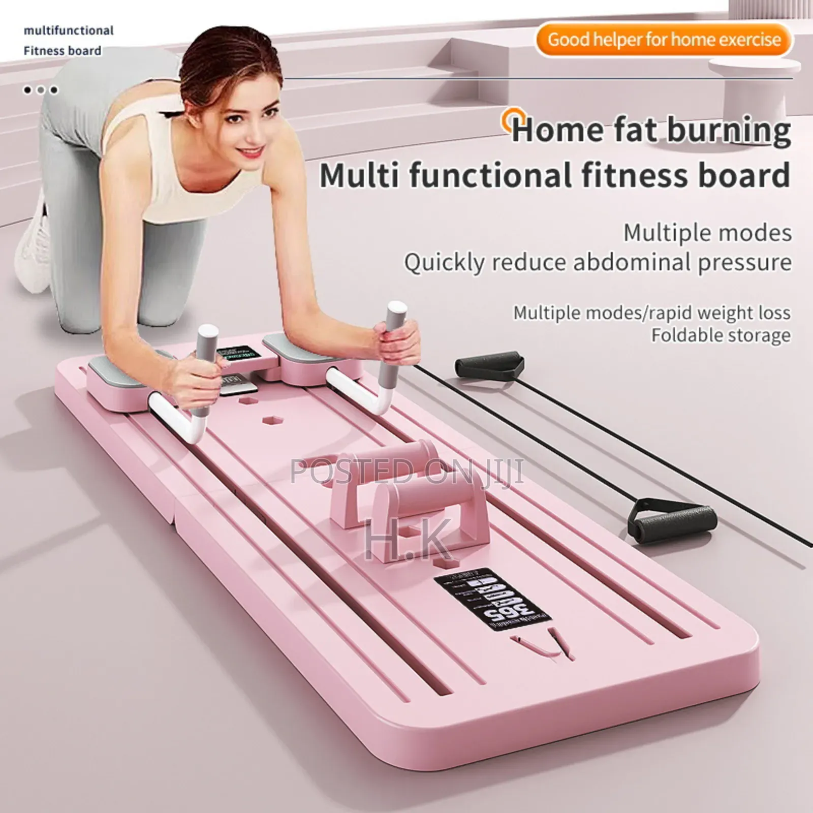 Automatic Rebound Abdominal Wheel and Plank Trainer