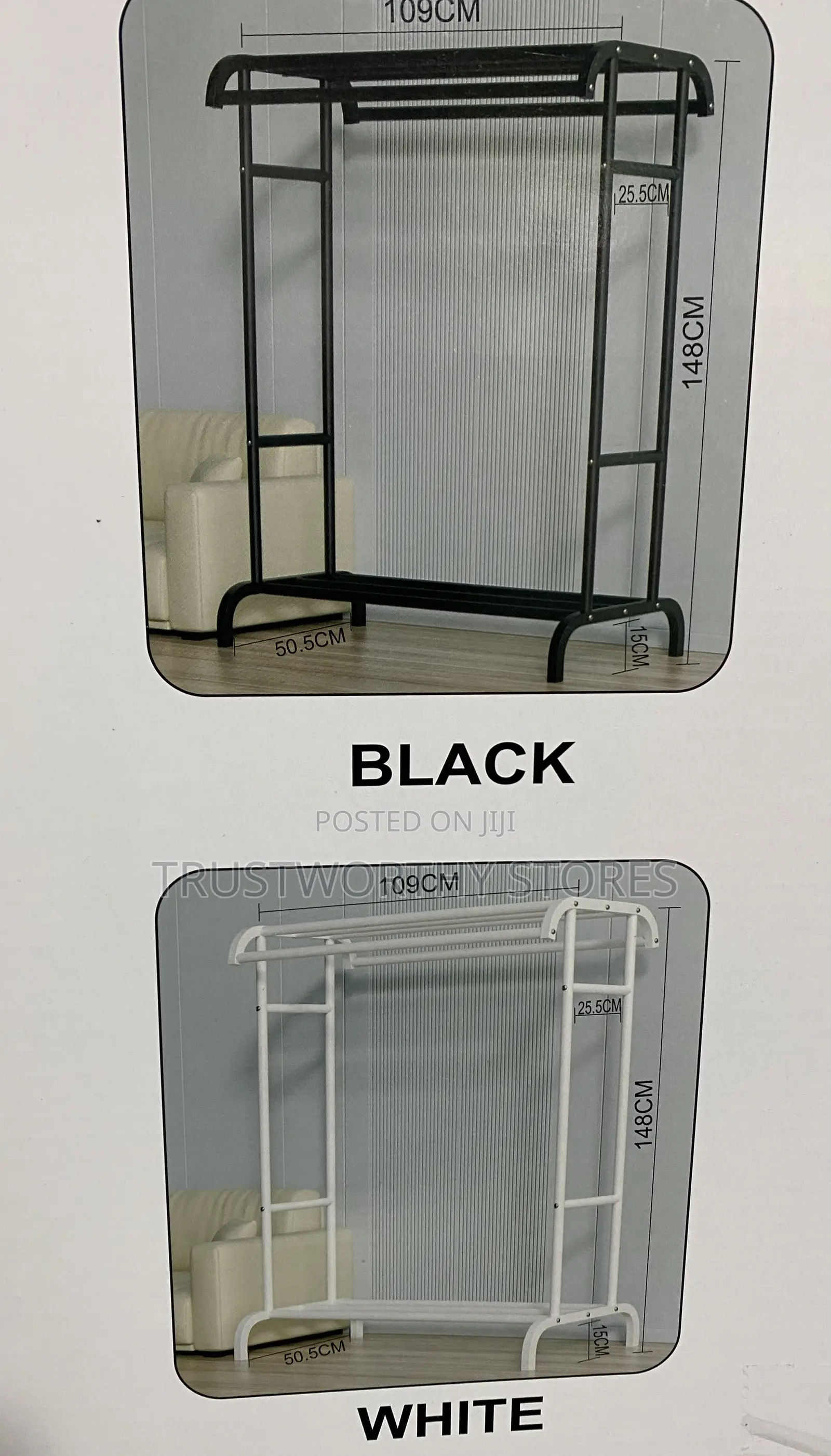 Clothes Drying Rack, Metal - Bears 50kgs
