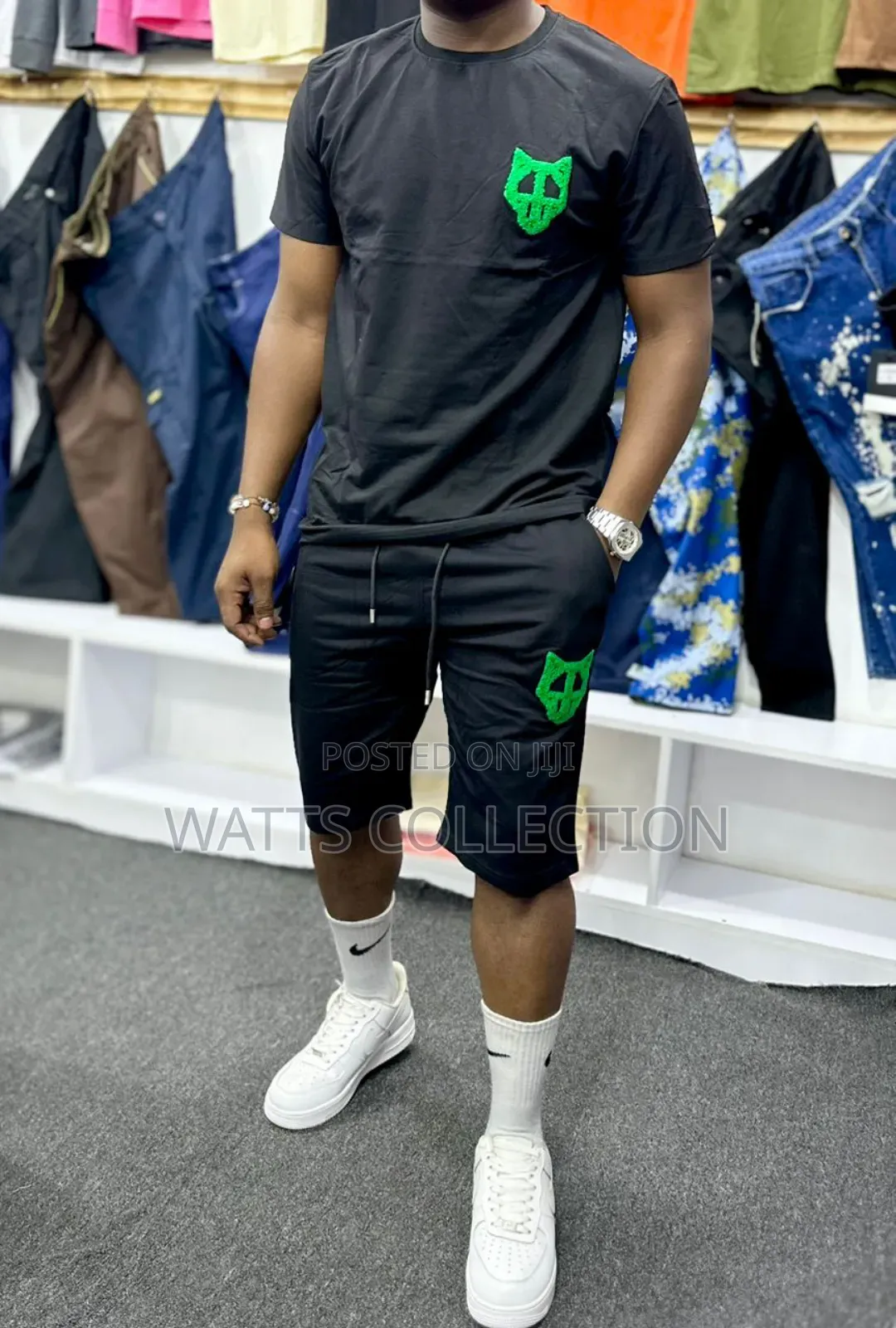 Mens Shorts Two Piece Set
