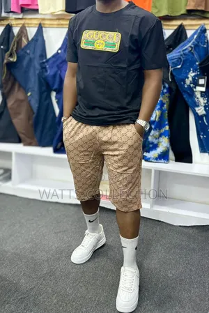 Mens Shorts Two Piece Set