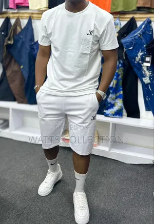 Mens Shorts Two Piece Set
