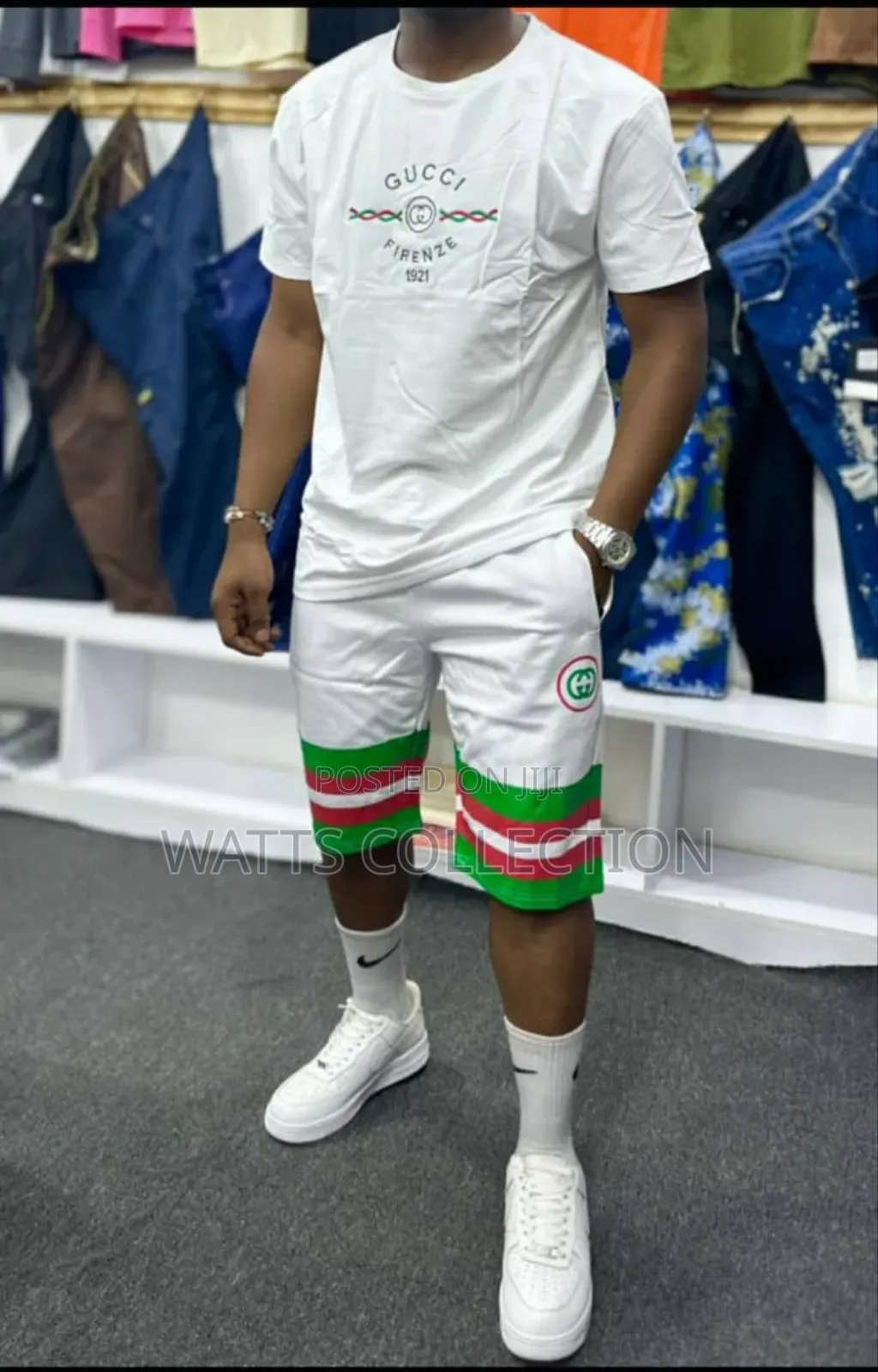 Mens Shorts Two Piece Set