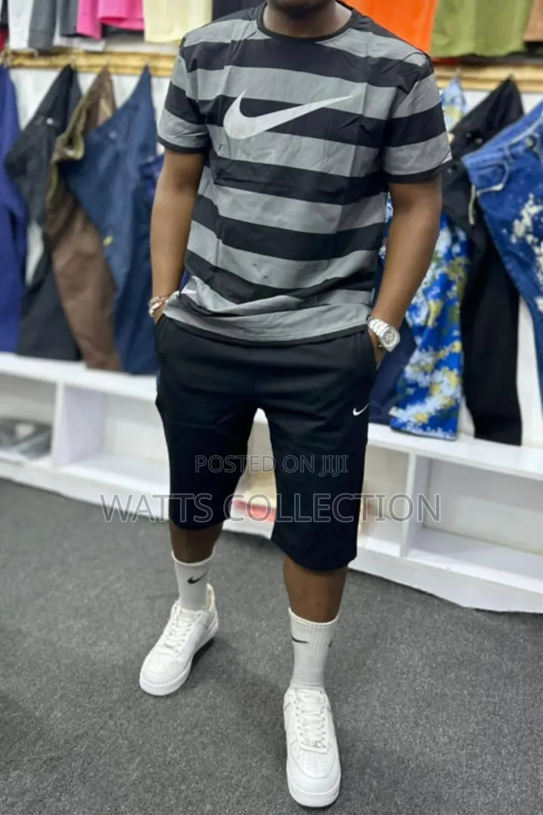 Mens Shorts Two Piece Set