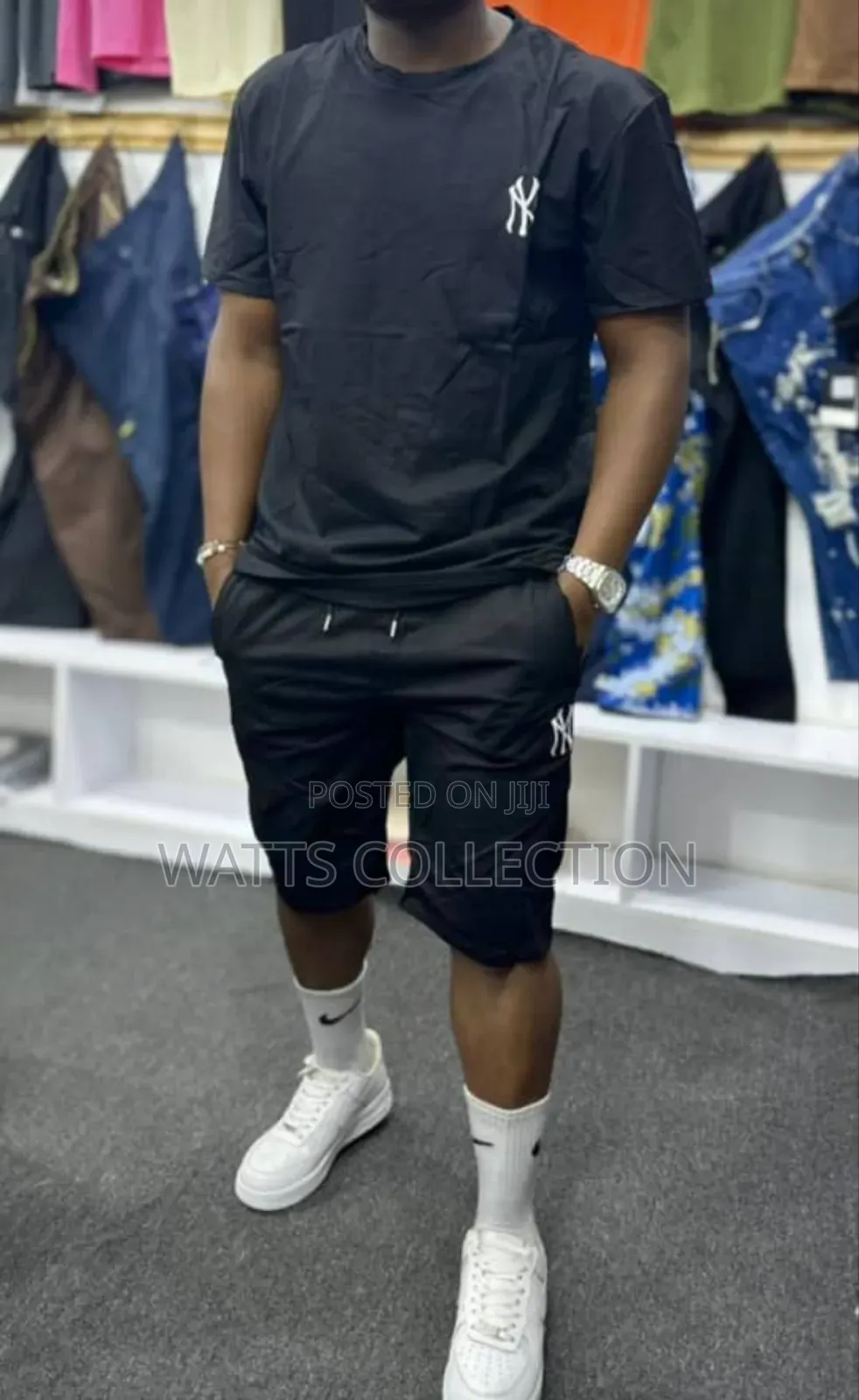 Mens Shorts Two Piece Set