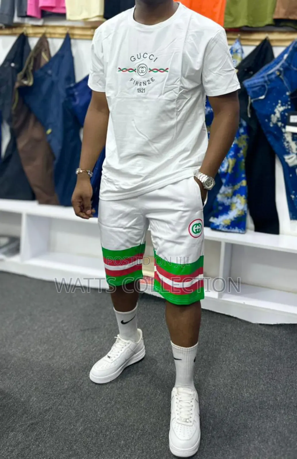 Mens Shorts Two Piece Set