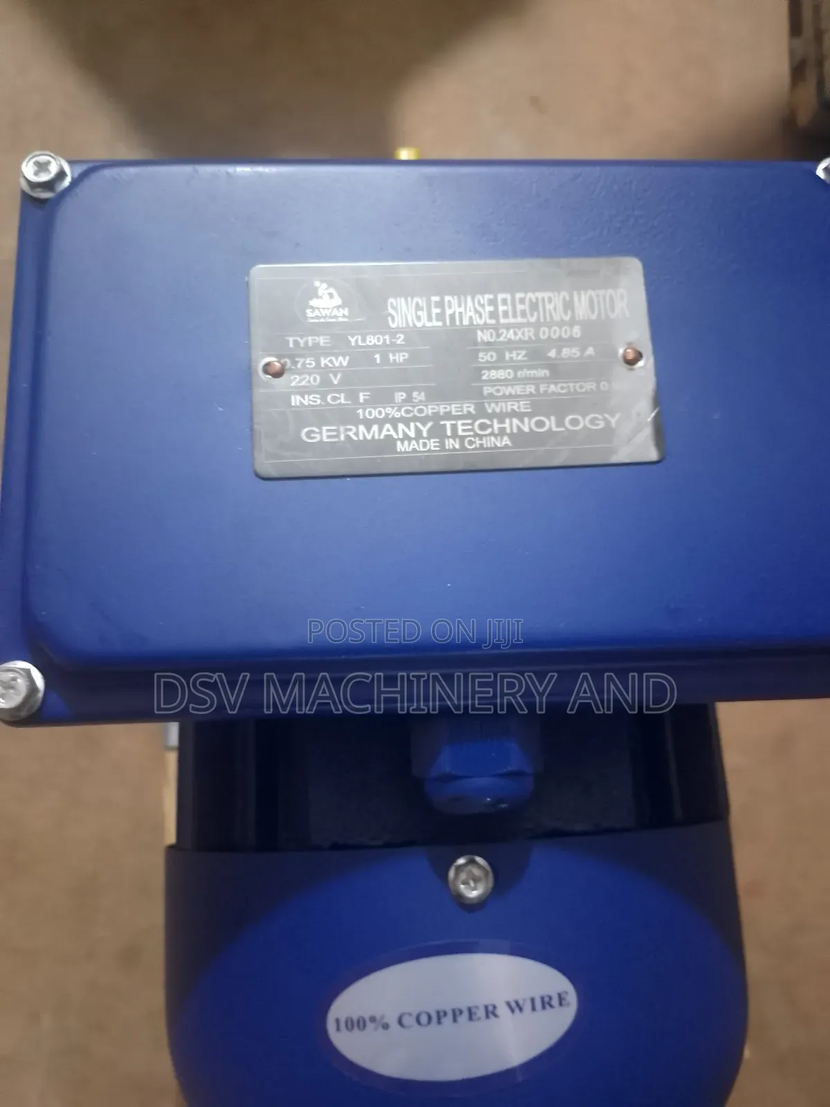 1hp/0.75 Kw Motor 2880rpm