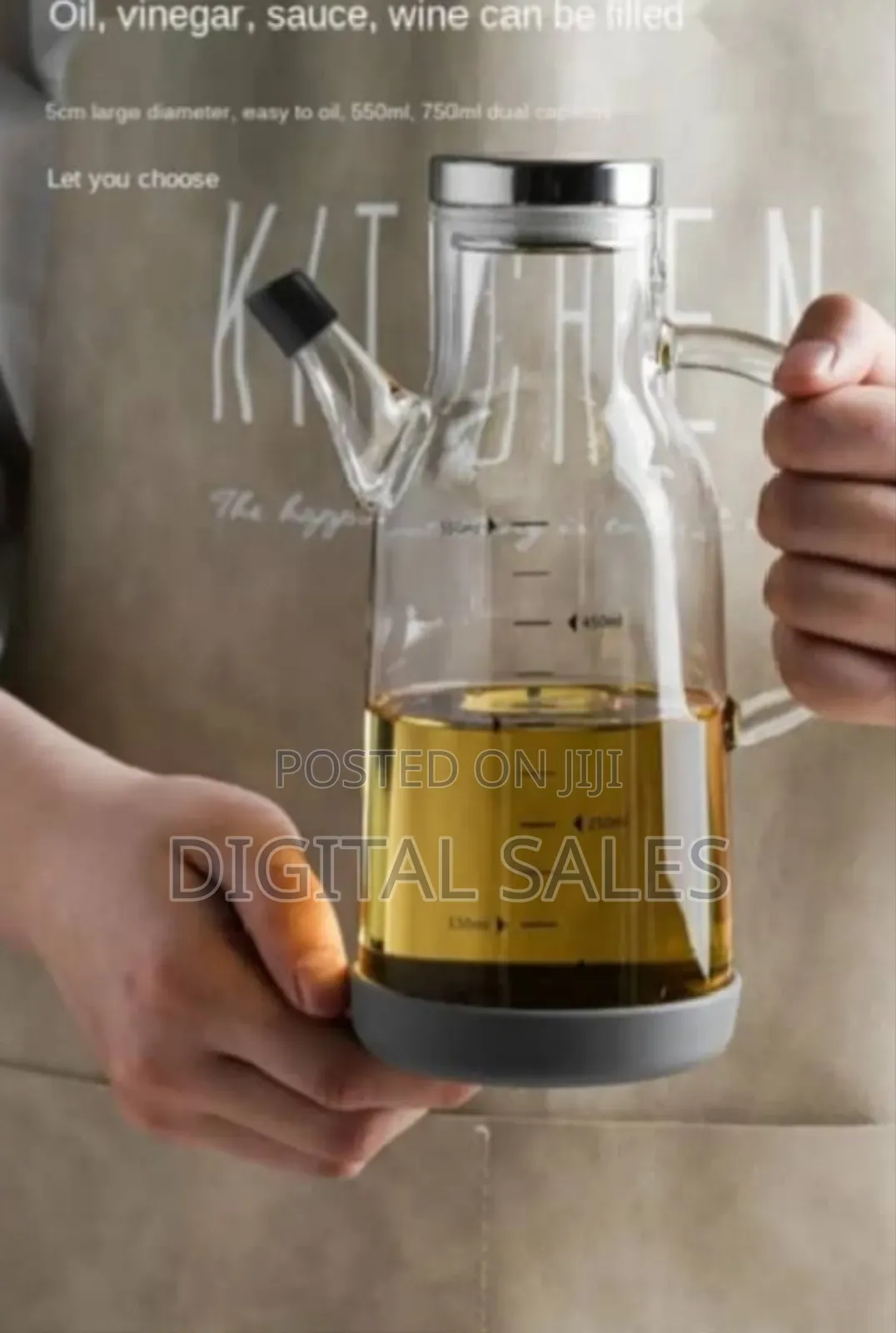 Cooking Oil Glass Dispenser.