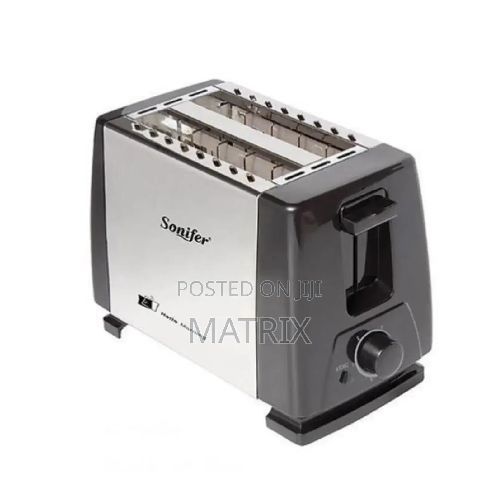 Hoffmans 2 Slice Electric Bread Toaster - Silver, Black