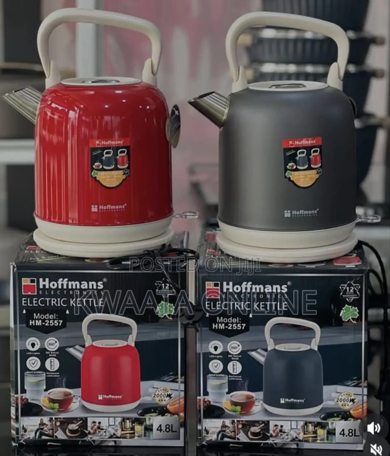 4.8l Hoffmans Electric Premium Kettle Hm- 2557