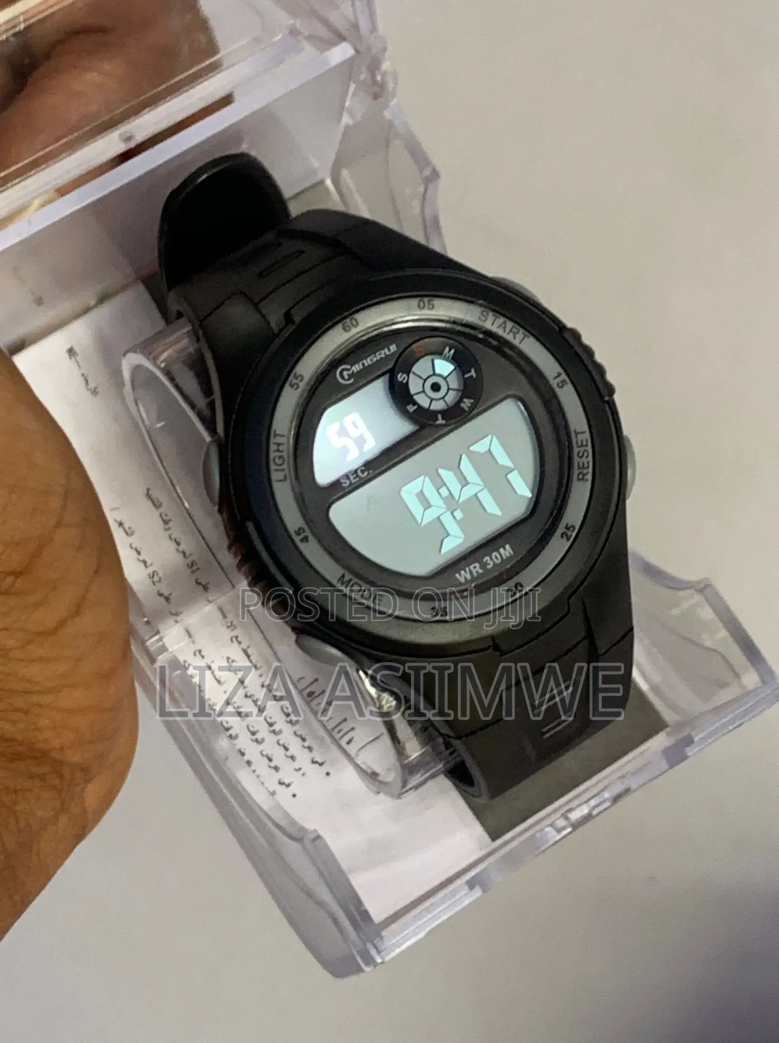 Black Sports Water Resistant Kids Watches