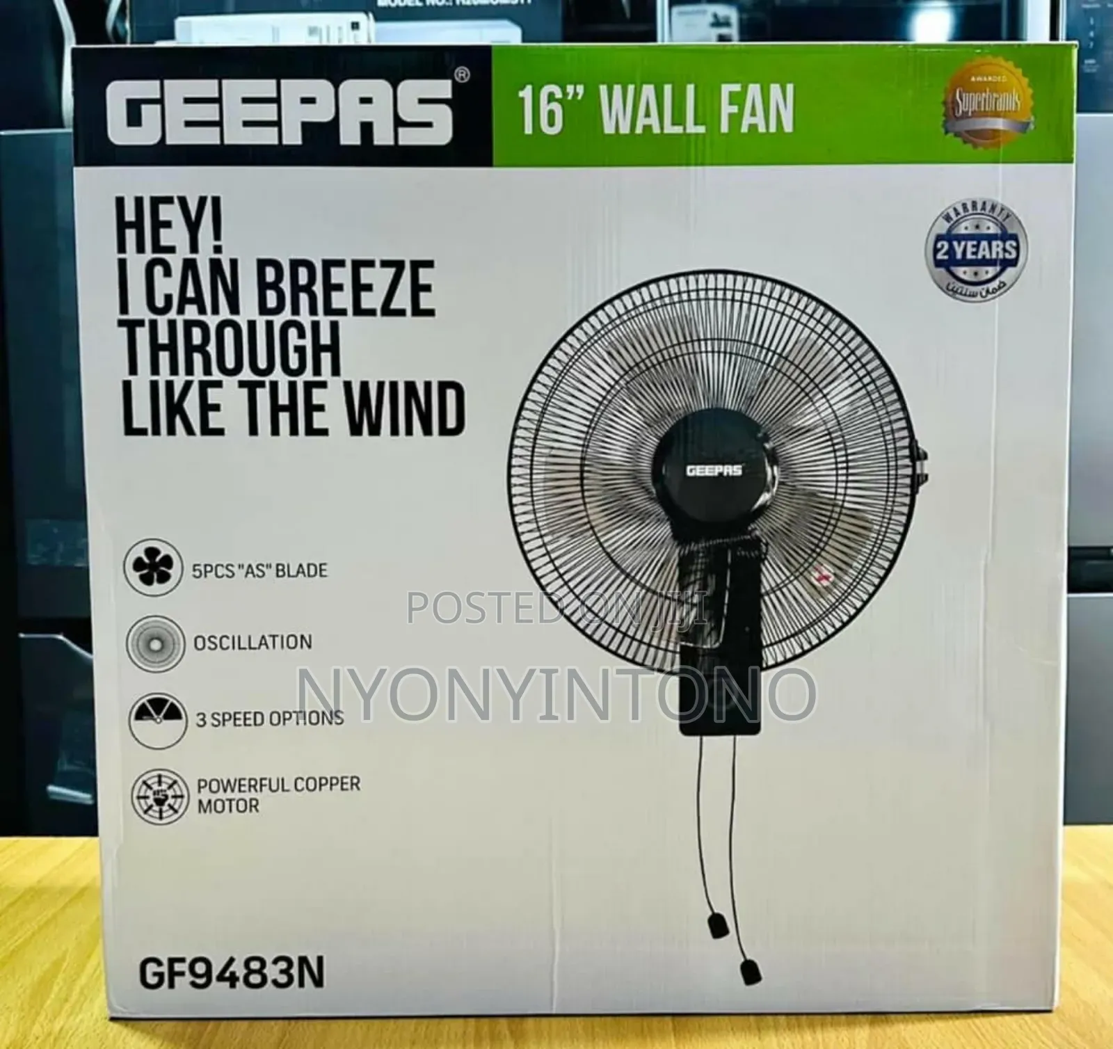 Geepas High Quality 16" Stand Fan