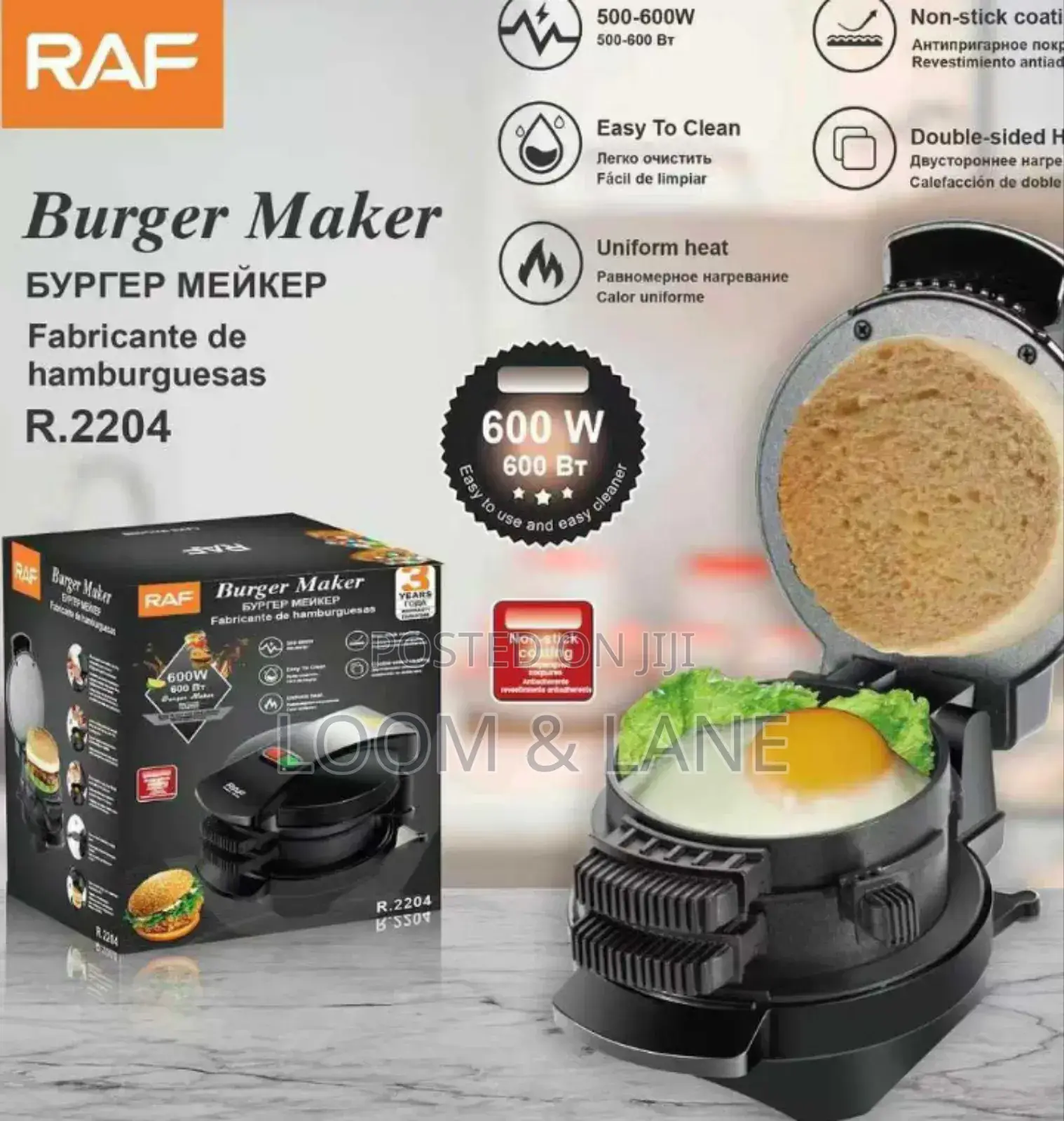 Durable Raf Electric Burger Maker