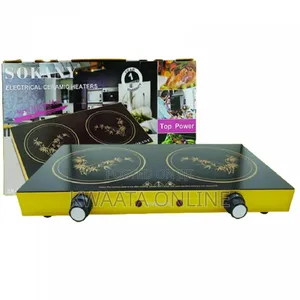 Photo - Sokany Electric Double Ceramic Induction Glass Cooker-1200w