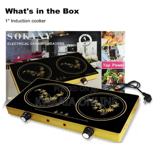 Sokany Electric Double Ceramic Induction Glass Cooker-1200w