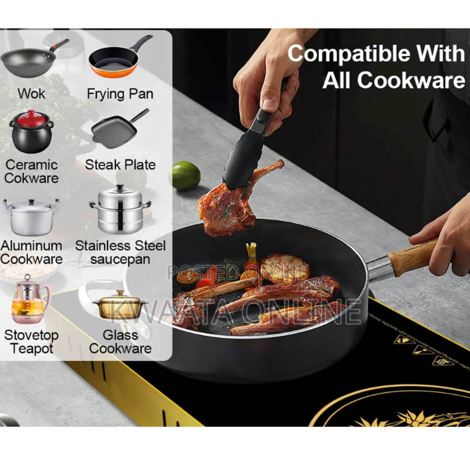 Sokany Electric Double Ceramic Induction Glass Cooker-1200w
