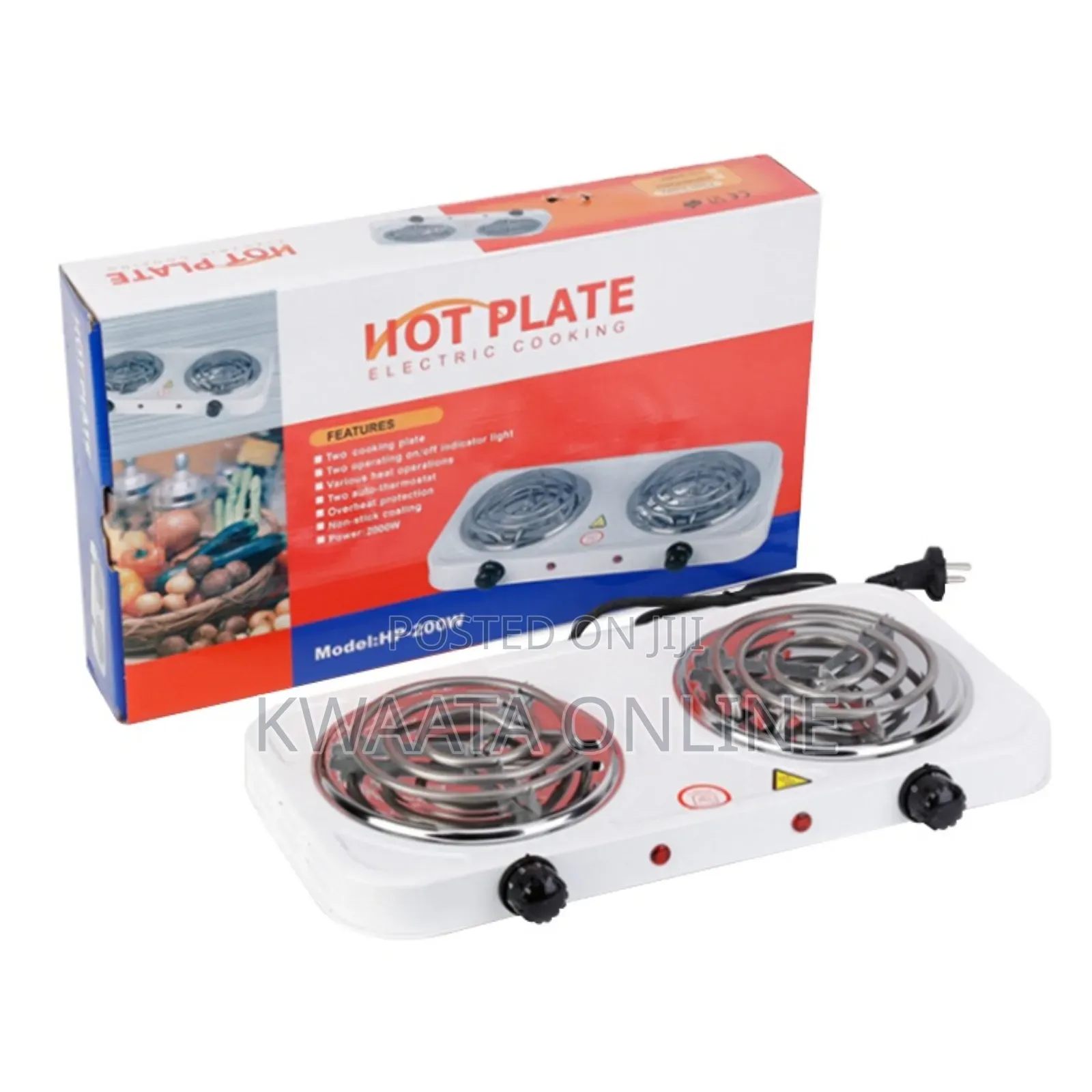 Double Electric Burner Hot Plate Coil Cooking Stove/Heater