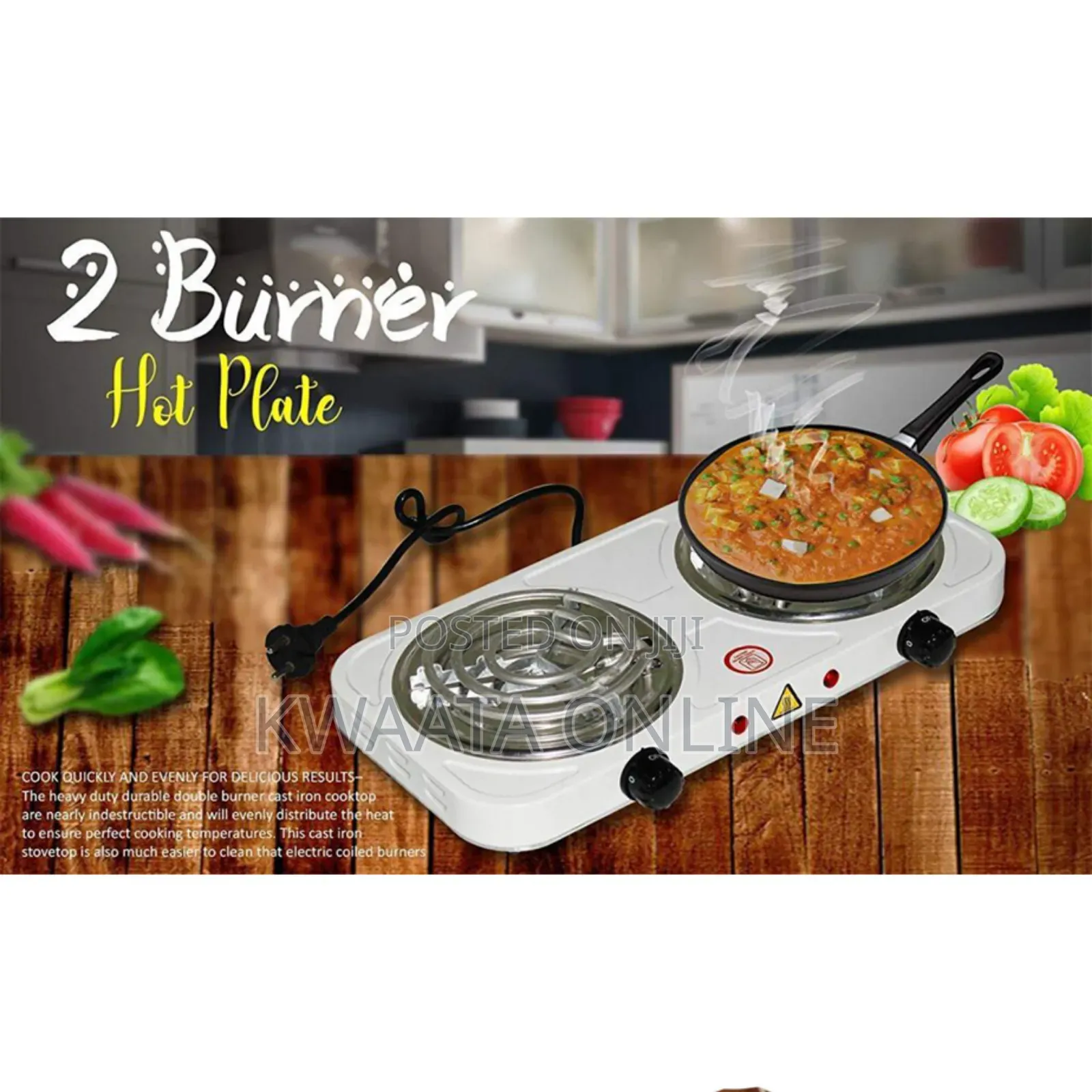 Double Electric Burner Hot Plate Coil Cooking Stove/Heater
