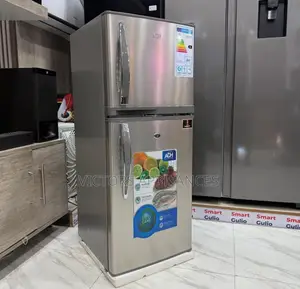 Adh 168l Double Door Refrigerator (Silver) With Handles