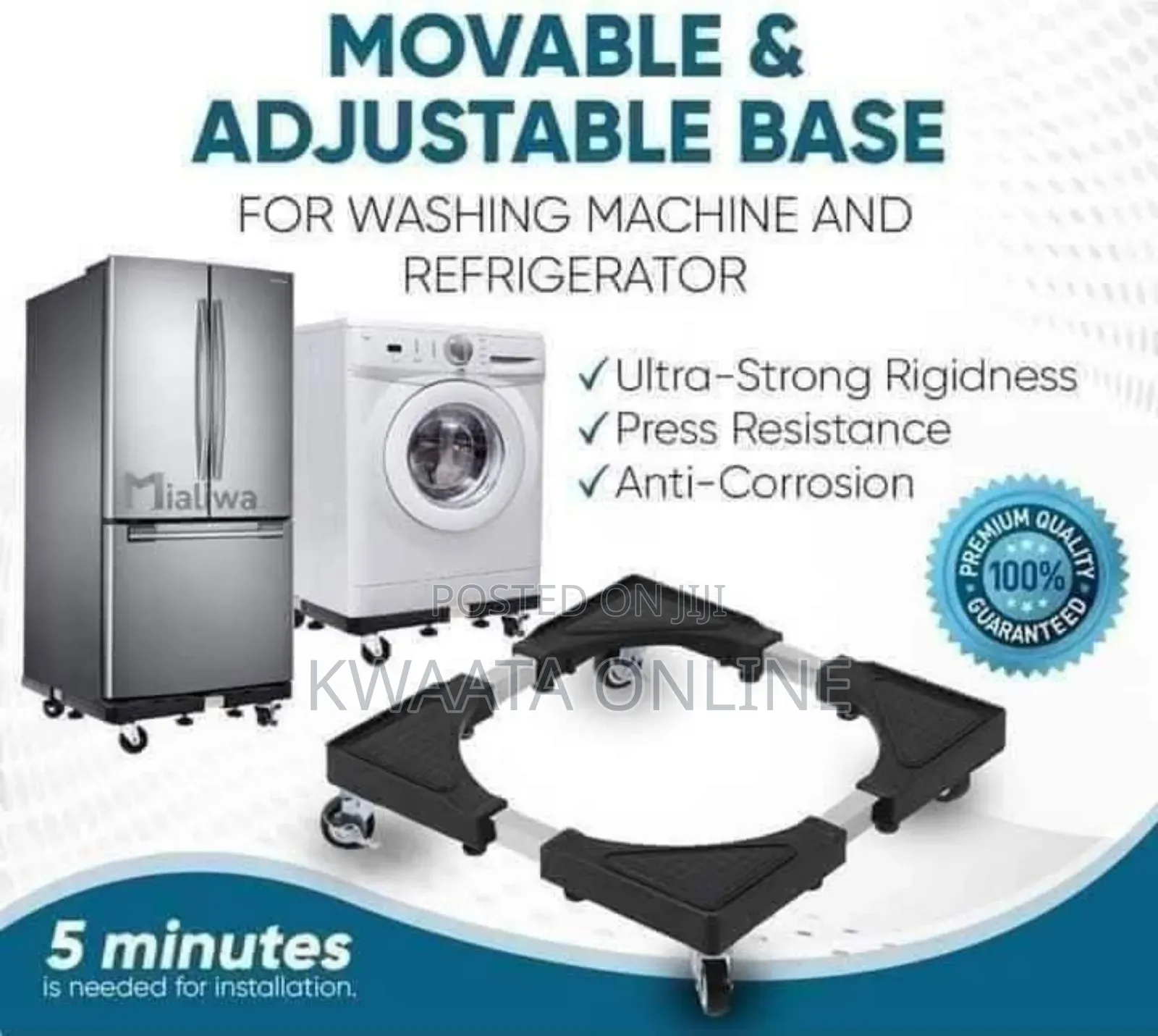 Movable Base Stand Universal Roller for Fridge, Washing Machine