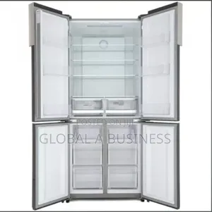 Adh 558 Litres 4 Door Glass Finish Refrigerator – Silver