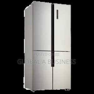 Adh 558 Litres 4 Door Glass Finish Refrigerator – Silver