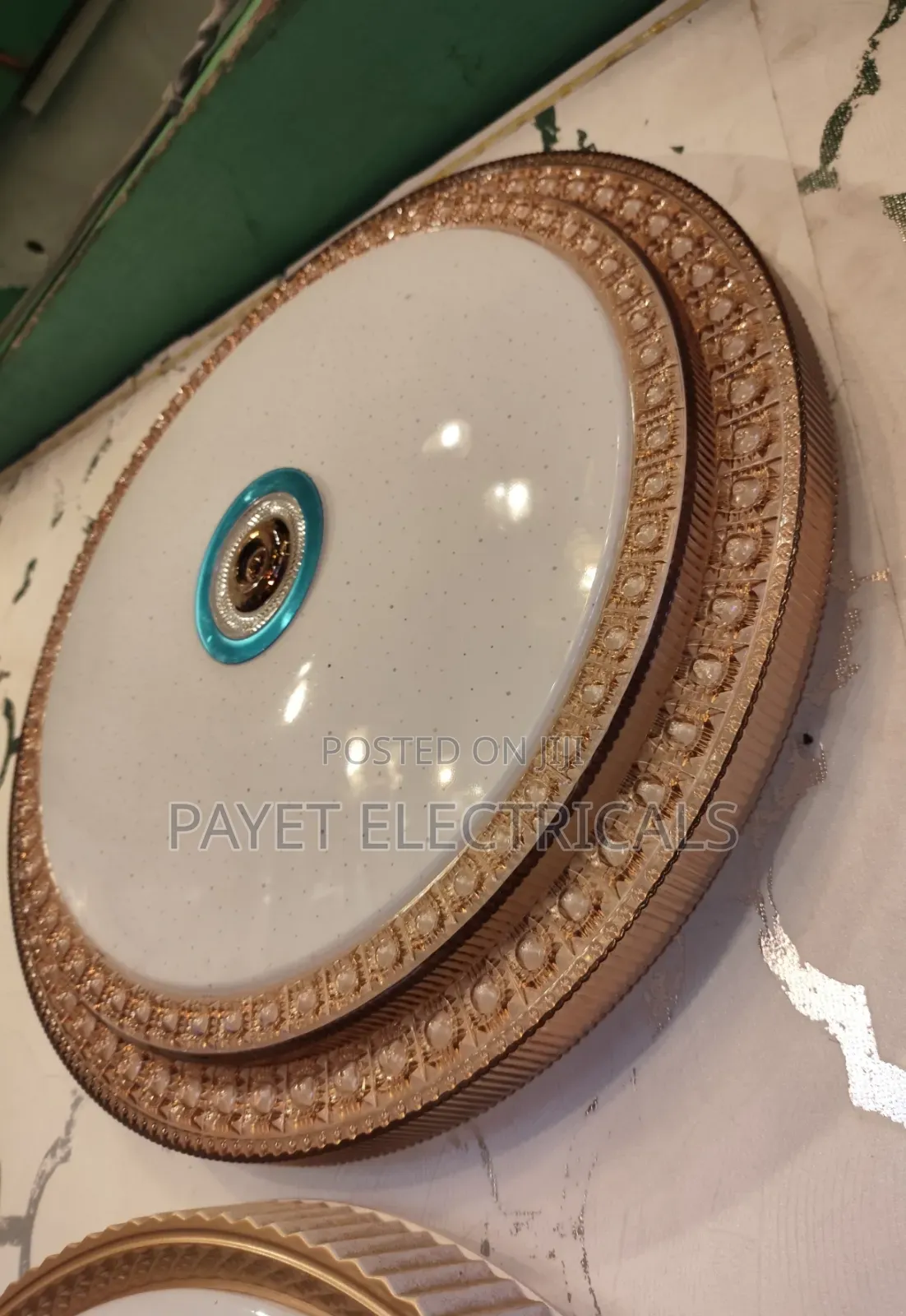 Brown and White Led Ceiling Light