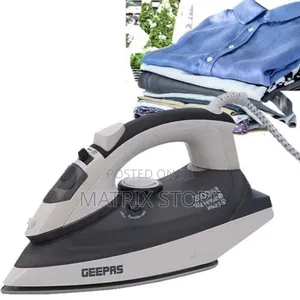 Geepas Ceramic Steam Iron For Wet/Dry Crease Free Ironing