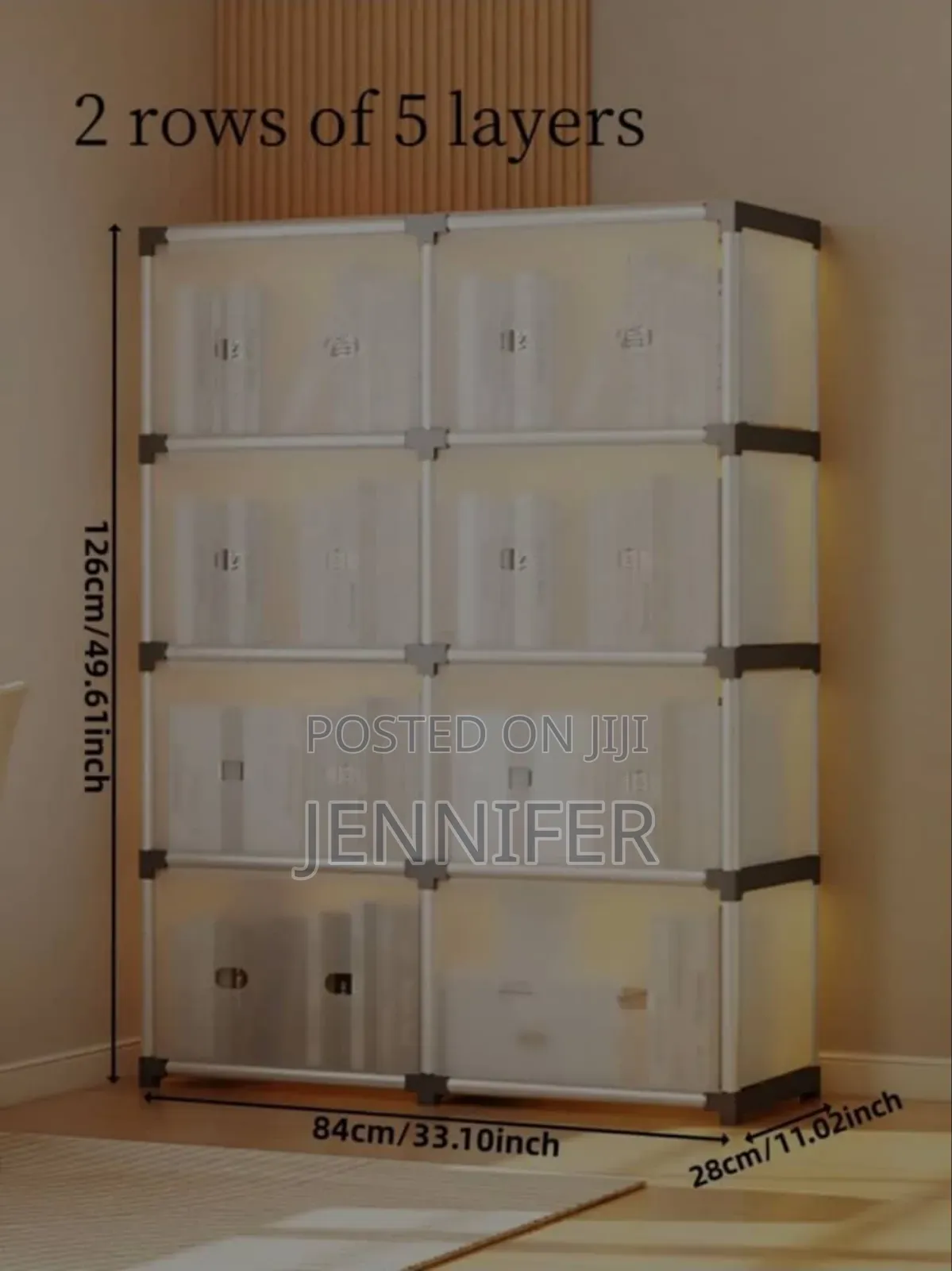 Reinforced Multi-Tier Floor-Standing Bookshelf Storage Rack