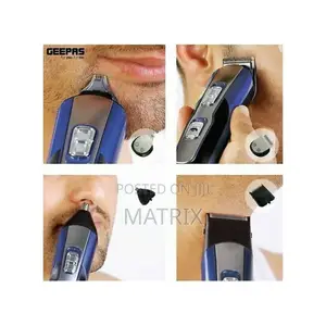 Geepas Cordless Rechargable 11 in 1 Grooming Kit Hair Cliper