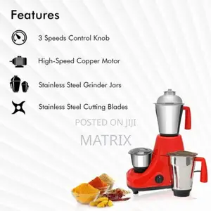 3-in-1 Mixer Grinder With Stainless Steel Jars Blades
