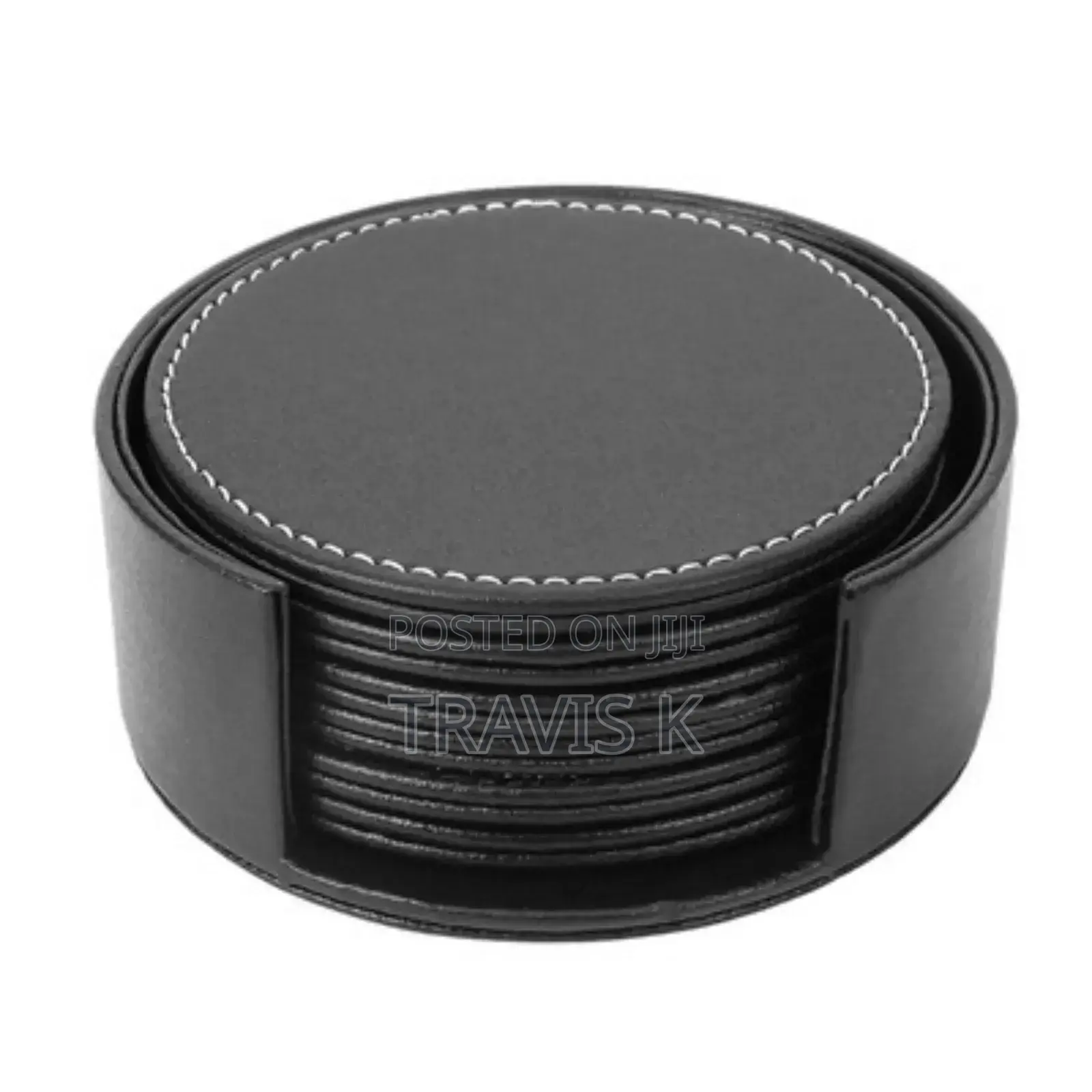 Leather Drink Table Coasters - Round