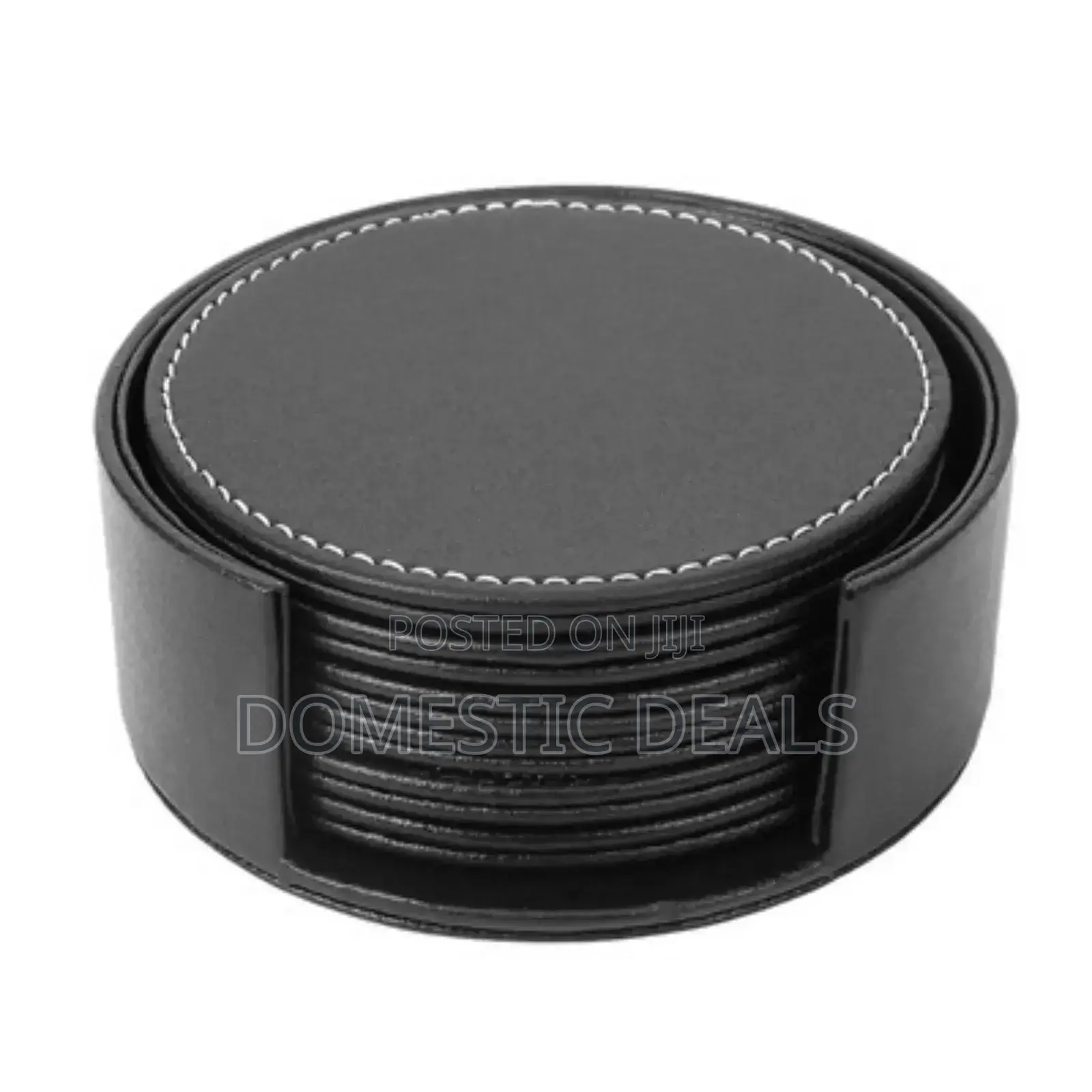 Leather Drink Table Coasters - Round
