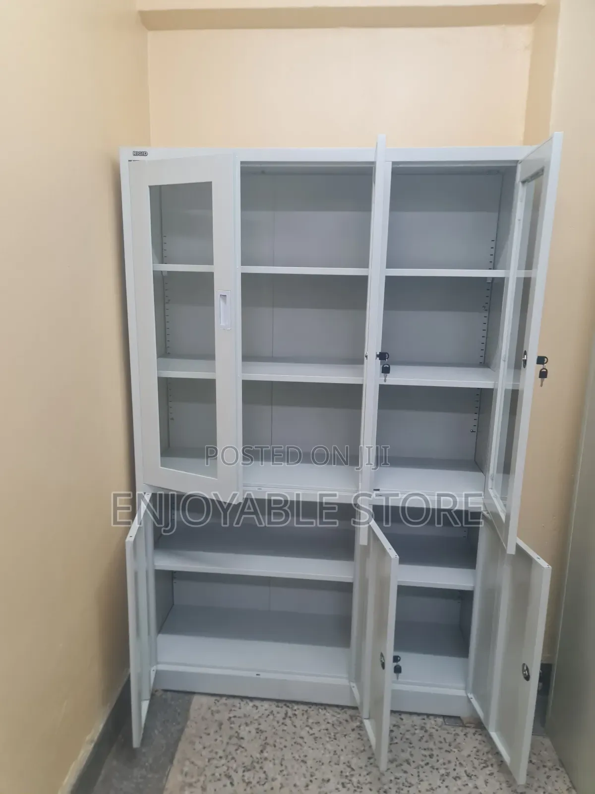 Directorate File Cabinet 3 Doors Half Glass
