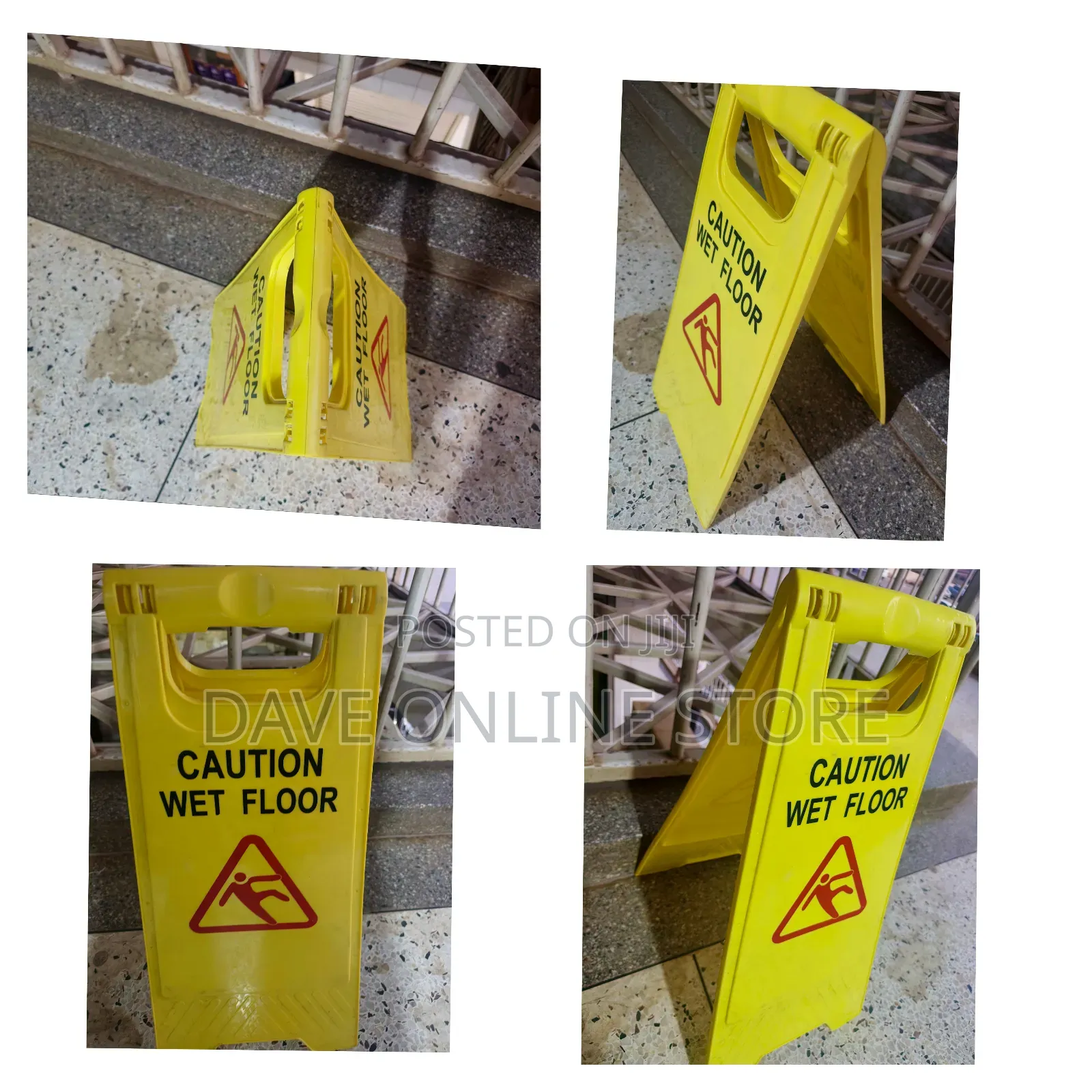 Double Sided Caution Wet Floor Sign