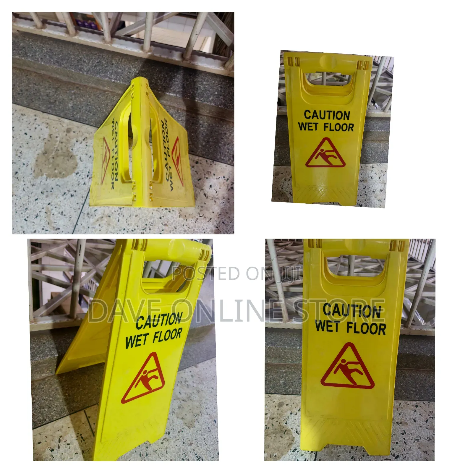 Double Sided Caution Wet Floor Sign