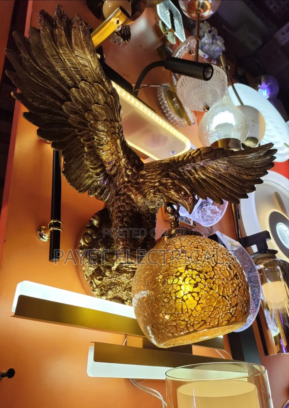 Bird Design Wall Lamp Holder