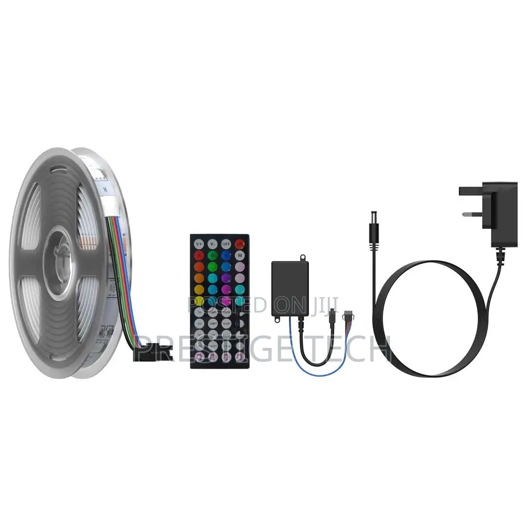 Porodo Sound Reactive Rgb Strip Light Strip 5m 44 Key Remote