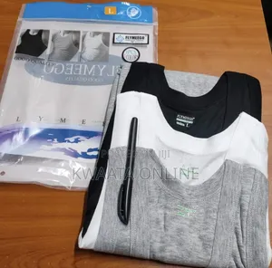 Flymeego 3 Piece Pack of Men's Cotton Vests- White, Grey and Black