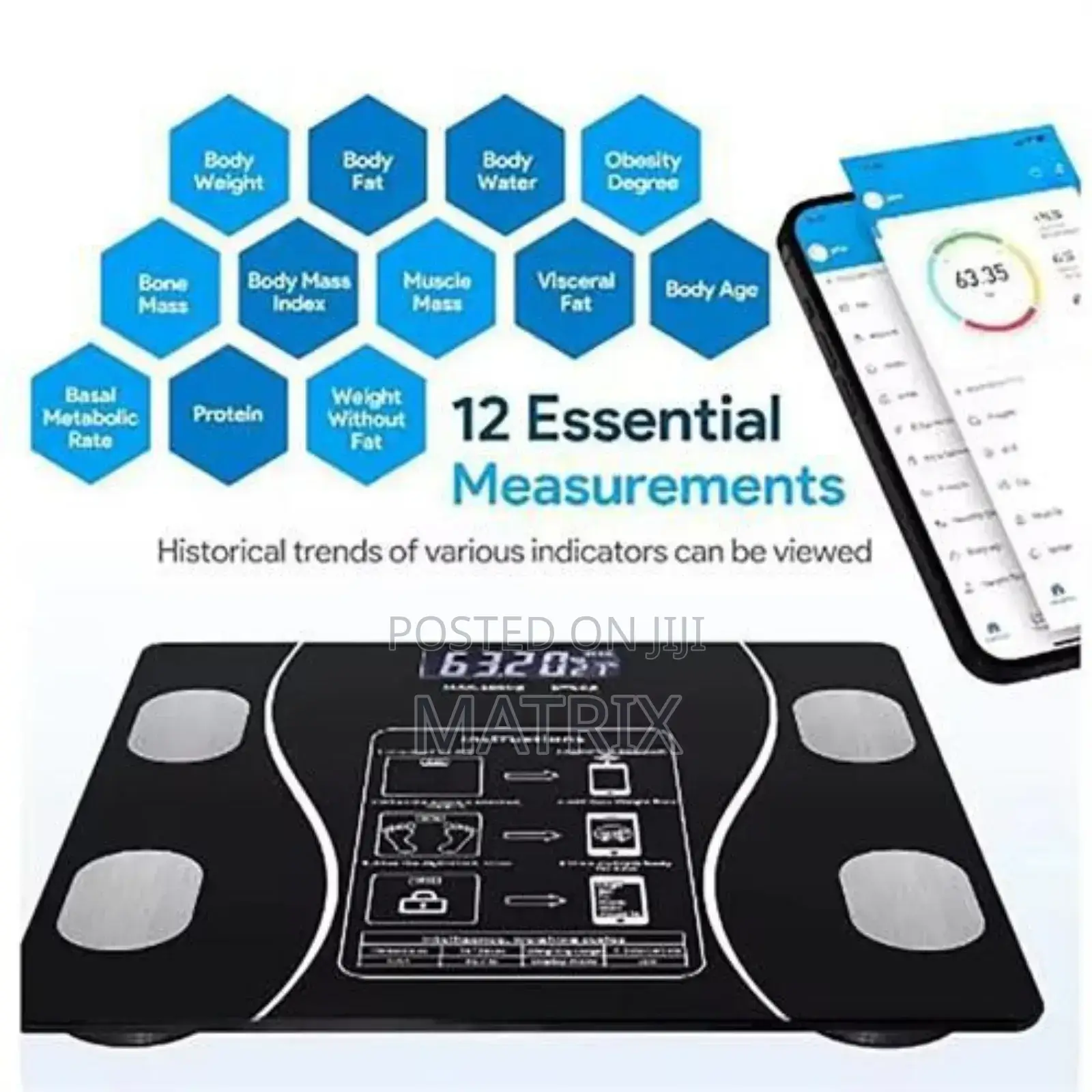 Smart Digital Body Weight Scales Wireless Led