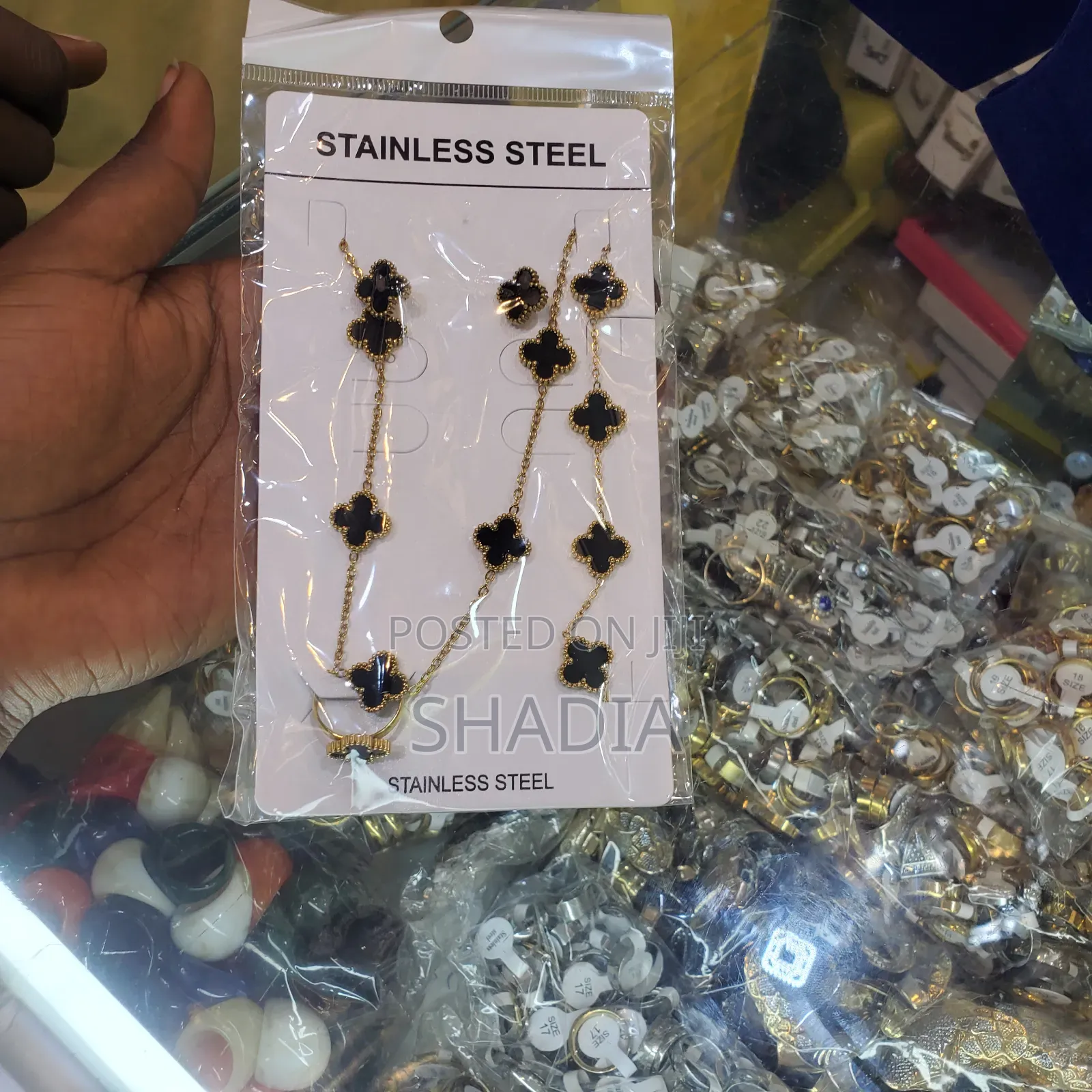 Earings, Necklaces, Rings and Pins