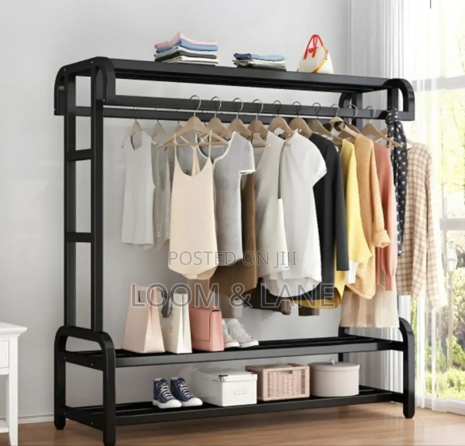 Metal Storage Bench With 3 Shelves