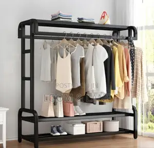 Metal Storage Bench With 3 Shelves