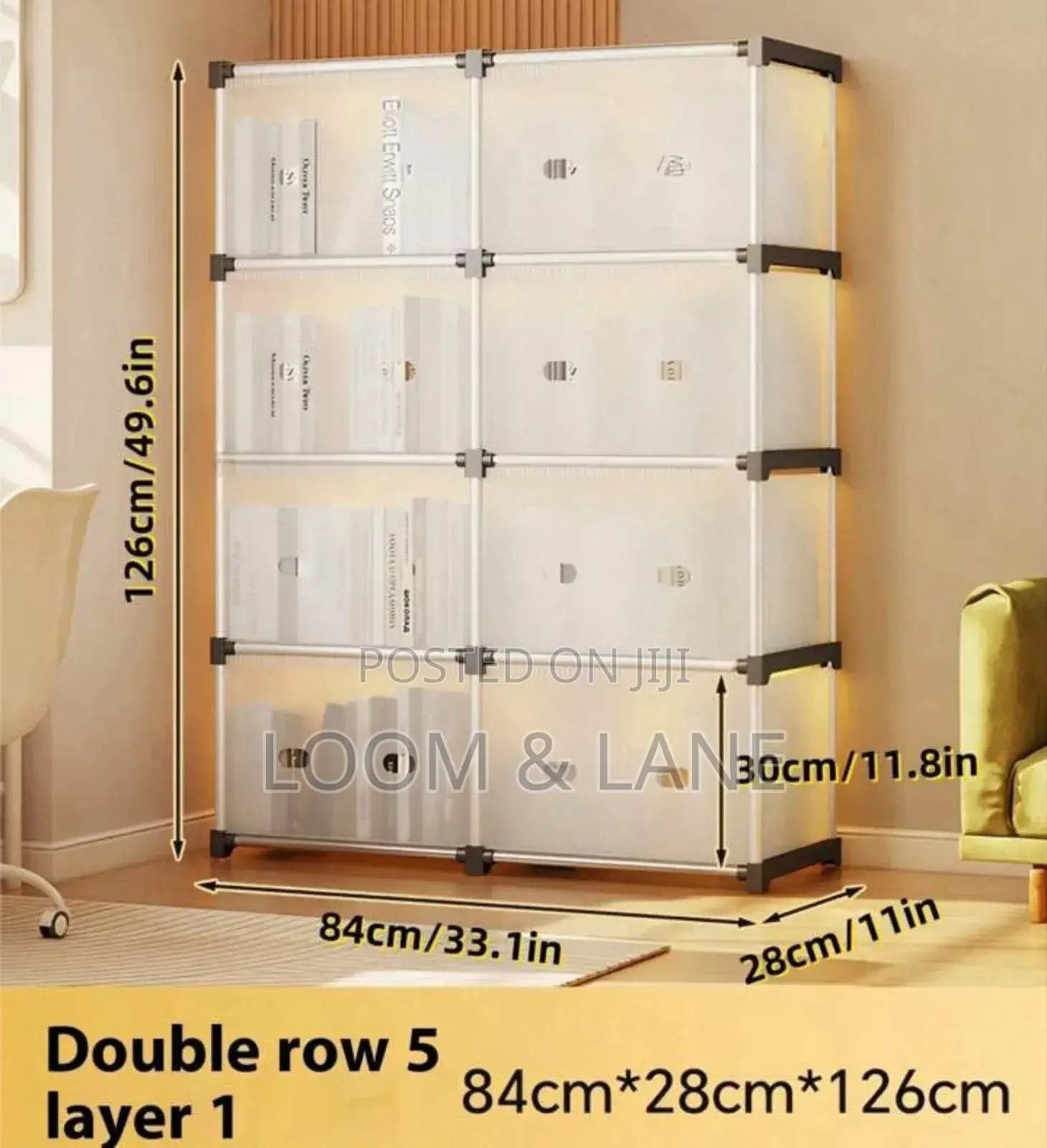 Reinforced Multi-Tier Floor-Standing Bookshelf Storage Rack