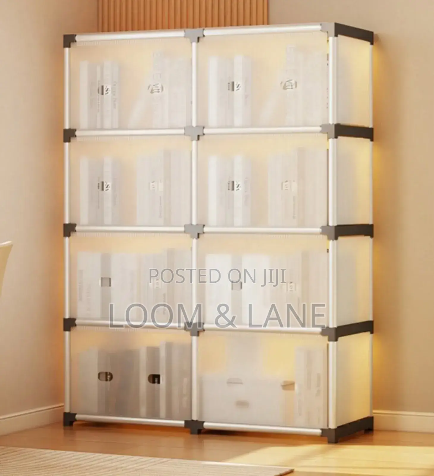 Reinforced Multi-Tier Floor-Standing Bookshelf Storage Rack